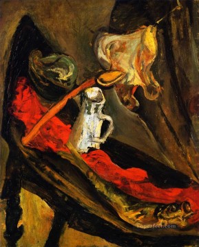 Naturaleza muerta Painting - naturaleza muerta con pez y cántaro 1923 Chaim Soutine impresionista